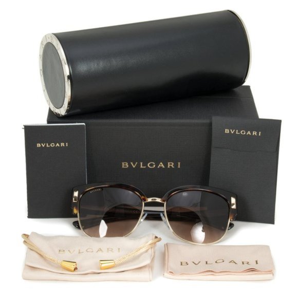 Bvlgari Brown Havana Wayfarer Sunglasses - Picture 5 of 5